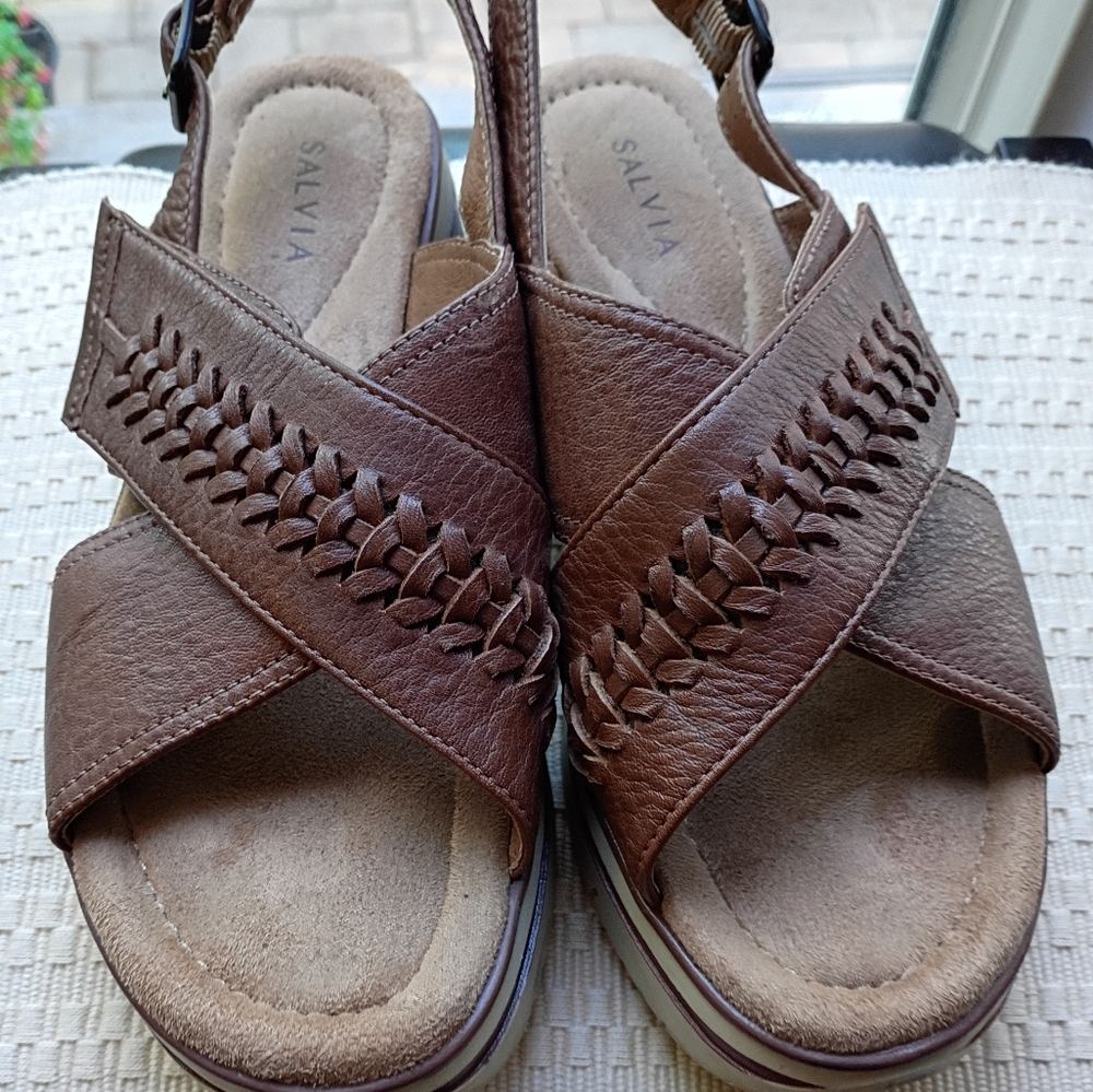 Salvia Women's Aidan In Cuoio Pebble Nappa LeatherBrand.size38/7.5.new Confition - Picture 5 of 11